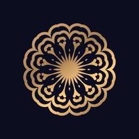 Luxury Floral mandala background with golden arabesque pattern gold color vector