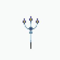 trident spear in pixel art style vector