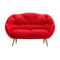 minimalist modern sofa on transparent background , png