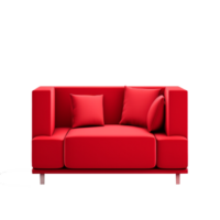 minimalistische modern sofa Aan transparant achtergrond ,generatief ai png