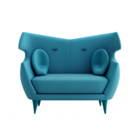 minimalista moderno sofá em transparente fundo , generativo ai png