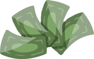 symbol of a lot of green money, wealth and accumulation   illustration vector