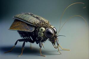 close up of a bug on a table. . photo