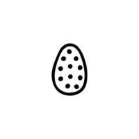 Easter egg illustration in the doodle style png