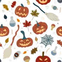 Halloweens pumpkin pattern png