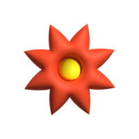 3D flower isolated png