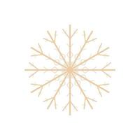 Christmas snowflake isolated on white background. Decorated snow. vector