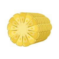 Corn is part of the cob. Volumetric 3 d corn. For packaging, posters and advertising vector