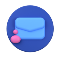 3d icono márketing negocio correo electrónico objeto png