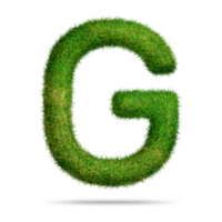 Green grass alphabet letter g for education concept png