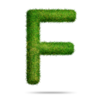 Grün Gras Alphabet Brief f zum Bildung Konzept png