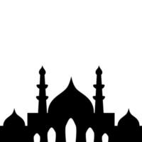 Mosque Silhouette Islamic Ornament vector