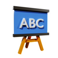 schoolbord 3d illustratie png