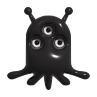 3d icono monstruo, extraterrestre png