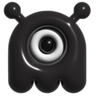 3d icono monstruo, extraterrestre png