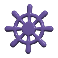 3d icon ship wheel png