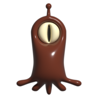 3d ícone monstro, estrangeiro png