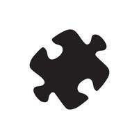 Puzzle icon isolated flat design vector illustration.