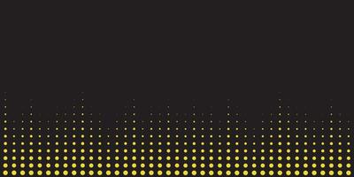 Black abstract background with yellow dots vector