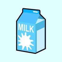 milk box illustration. illustration for children's book. vector