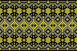 Seamless geometric ethnic asian oriental and tradition pattern design for texture and background. Silk and fabric pattern decoration for carpet, Thai clothing, wrapping and wallpaper vector