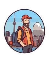 Man Posing in Toronto vector