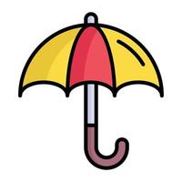 Beautiful vector icon of umbrella in modern style