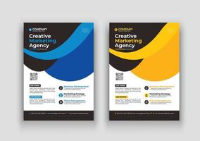 Flyer brochure design, business cover size A4 template, creative leaflet for corporate design. vector