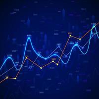 negocio grafico gráfico y diagrama. financiero investigación y datos supervisión. mercado análisis y éxito estadística. vector ilustración