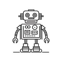 robot contorno icono vector, generativo ai vector