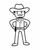 sencillo vaquero ilustración vector