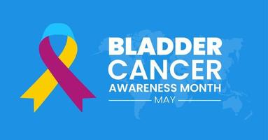 Bladder Cancer Awareness Month background or banner design template celebrate in may vector