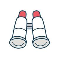 Vector binocular icon in comic style search cartoon vector illustration