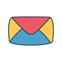 Vector mail envelope icon in receive email letter spam