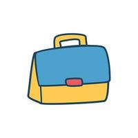 Vector briefcase sign icon in suitcase vector cartoon illustration