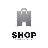 Shopping Bag Logo Icon Design Vector