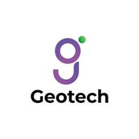 g letter modern tech logo design vector