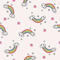 Cute rainbow pattern for kids vector