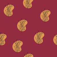 leaves pattern, simple semaless pattern vector