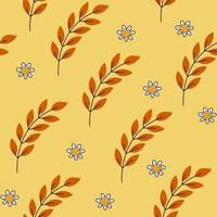 leaves pattern, simple semaless pattern vector