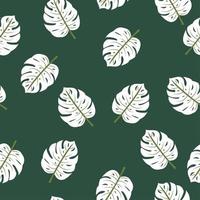 Tropical leaves seamless pattern vector