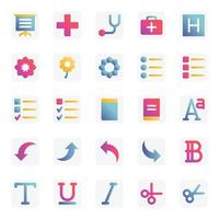 Gradient color icons for Universal web and mobile. vector