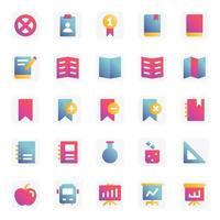 Gradient color icons for Universal web and mobile. vector