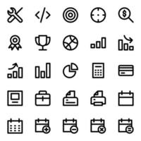 Outline icons for Universal web and mobile. vector