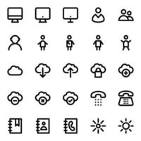 Outline icons for Universal web and mobile. vector