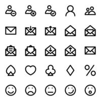 Outline icons for Universal web and mobile. vector