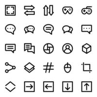 Outline icons for Universal web and mobile. vector