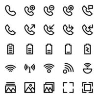 Outline icons for Universal web and mobile. vector