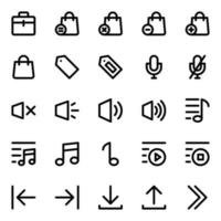 Outline icons for Universal web and mobile. vector