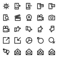Outline icons for Universal web and mobile. vector